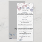 Elegante groene eenvoudige trouwmenu kaart (Voorkant / Achterkant)