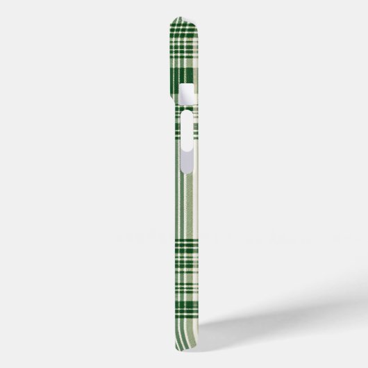 Elegante groene en crème geplakte telefoonhoes Case-Mate iPhone case (Achterkant / Links)