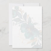 Elegante groene en gouden afstudeerfeest uitnodigi kaart (Achterkant)