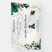 Elegante groene en gouden Afstuderen banner (Verticaal)