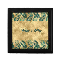 Elegante groene en gouden bladeren