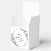 Elegante groene en gouden bloem moslim Nikah bruil Bedankdoosjes (Geopend)