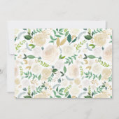 Elegante Groene en Gouden Bloemen Foto Doop Kaart (Achterkant)