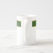Elegante Groene en Gouden Bone China Mok (Achterkant)