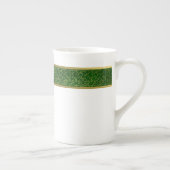 Elegante Groene en Gouden Bone China Mok (Rechts)