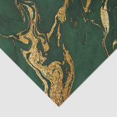 Elegante groene en gouden herfst Herfst marmeren s Tissuepapier (Detail)