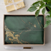 Elegante groene en gouden herfst Herfst marmeren s Tissuepapier (Geschenk)
