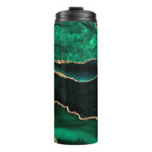 Elegante groene en gouden namaak glitters agaat