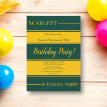 Elegante groene en gouden strepen Luxe verjaardag