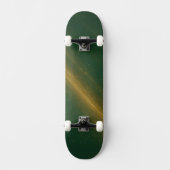 Elegante groene en gouden uniseks skateboard (Voorkant)
