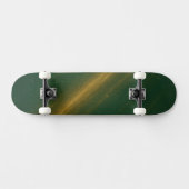 Elegante groene en gouden uniseks skateboard (Horizontaal)