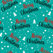 Elegante groene en rode kerstbelettering fleece