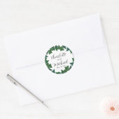 Elegante groene Engelse klimop Ronde Sticker (Envelop)
