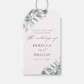 Elegante groene eucalyptus bedankbrief cadeau cadeaulabel (Voorkant)