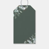 Elegante groene eucalyptus bedankbrief cadeau cadeaulabel (Achterkant)