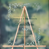 Elegante groene eucalyptus bruiloft welkom acryl bord (Neutraal)