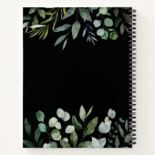 Elegante groene Eucalyptus gepersonaliseerd recept Notitieboek (Achterkant)