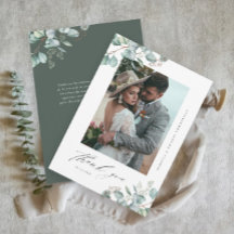 Elegante groene eucalyptus-huwelijksfoto