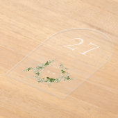 Elegante Groene Eucalyptus Krans Boog Tafelnummer (Laagn)