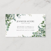 Elegante groene Eucalyptus Plant bladeren Visitekaartje (Achterkant)