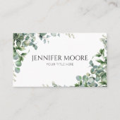 Elegante groene Eucalyptus Plant bladeren Visitekaartje (Voorkant)