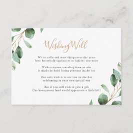 Elegante Groene Eucalyptus Wensput Informatiekaartje