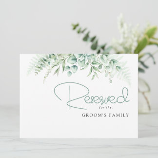 Elegante groene eucalyptusbladeren Huwelijks reser