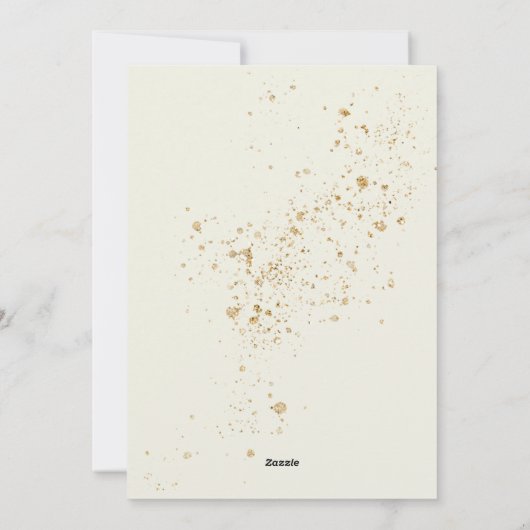 Elegante groene feestelijke seizoen gouden bloem feestdagenkaart (Achterkant)