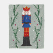 Elegante Groene Feestelijke Vrolijke Kerstmis Note Fleece Deken (Voorkant)