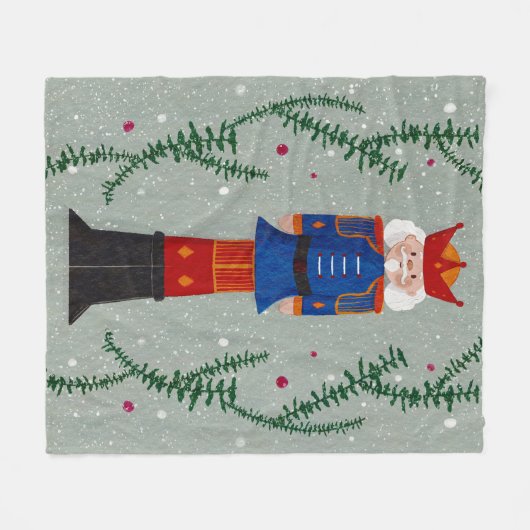 Elegante Groene Feestelijke Vrolijke Kerstmis Note Fleece Deken (Voorkant (Horizontaal))