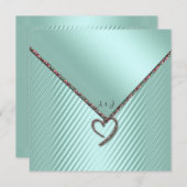 ELEGANTE GROENE FLORAAL TRIM WEDDING INVITATION KAART (Voorkant / Achterkant)