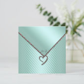 ELEGANTE GROENE FLORAAL TRIM WEDDING INVITATION KAART (Staand voorkant)