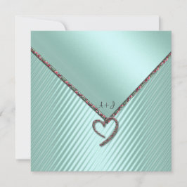 ELEGANTE GROENE FLORAAL TRIM WEDDING INVITATION KAART