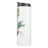 Elegante Groene Foliage Waterverf, custom Thermosbeker (Geroteerd rechts)