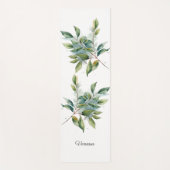 Elegante Groene Foliage Waterverf, custom Yogamat (Voorkant)