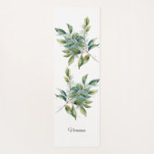Elegante Groene Foliage Waterverf, custom Yogamat (Achterkant)