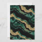 Elegante Groene Folie en Gouden Glitter Agaat Swee Kaart (Achterkant)