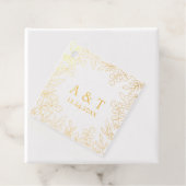 Elegante groene folie favor tag (Met doos)