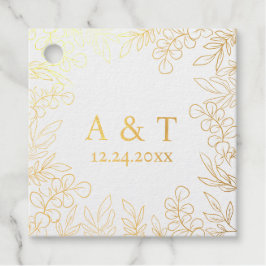 Elegante groene folie favor tag