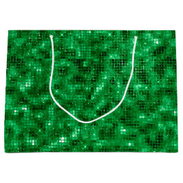 Elegante groene folie groot cadeauzakje