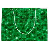 Elegante groene folie groot cadeauzakje (Achterkant)