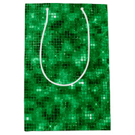 Elegante groene folie medium cadeauzakje