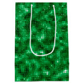 Elegante groene folie medium cadeauzakje (Achterkant)