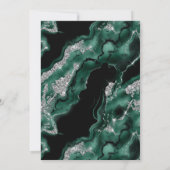 Elegante groene Folie & Silver Glitter Agaat Sweet Kaart (Achterkant)