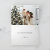 Elegante groene foto Merry Christmas Kaart (Binnen)