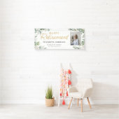 Elegante Groene Foto Pensioen  Spandoek (Insitu)