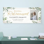 Elegante Groene Foto Pensioen  Spandoek (Beurs)