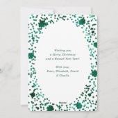 Elegante groene foto sneeuwvlok feestdagenkaart (Achterkant)