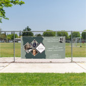 Elegante Groene Fotocollage Professionele Bedrijf Spandoek (Insitu)