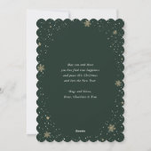 Elegante Groene Fotocollage Vrolijke Kerstmis Kaar Feestdagenkaart (Achterkant)